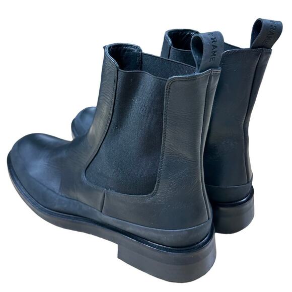 Frame NWOB Le Holland Black Leather Chelsea Boot Size 42 (US 12.5) Thick Sole - Picture 3 of 9